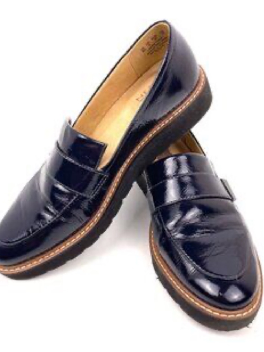 Naturalizer Black Patent Leather Women's Penny Loafers